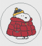 Officially Needlepoint - Snoopy in Puffer Coat